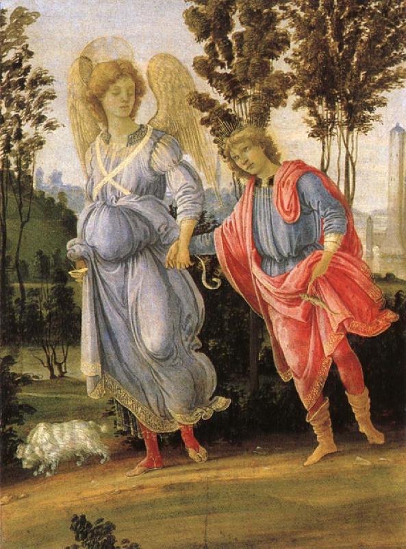 Filippino Lippi Tobias and angeln, probably oil painting picture